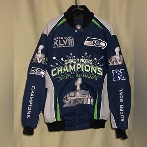 NFL Seattle Seahawks Super Bowl Champions XLVIII NEW YORK • NEW JERSEY Jacket M